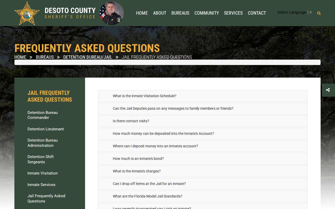 DeSoto County arrest record charges and bond FAQ