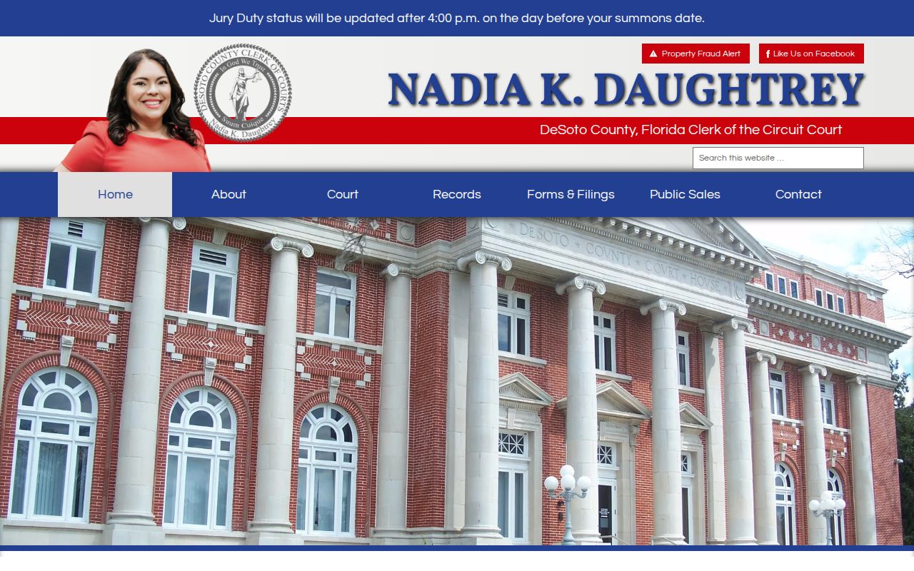 DeSoto County criminal record courthouse and clerk access